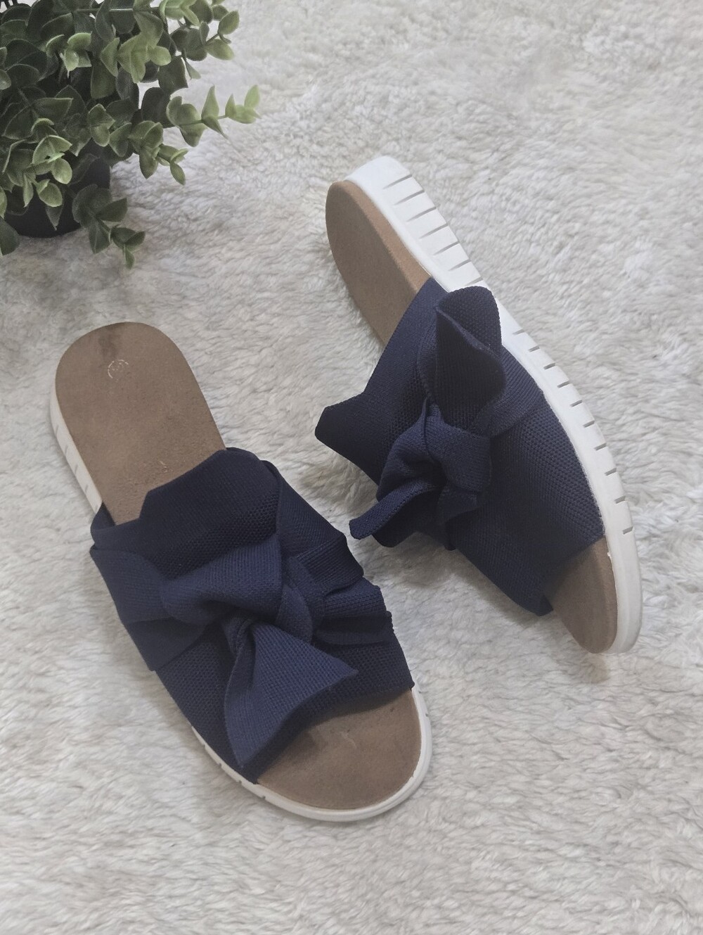 Bernie Mev. Blue Bow Venti Freesia Preppy Nautical Platform Sandals, 39 / US 8.5